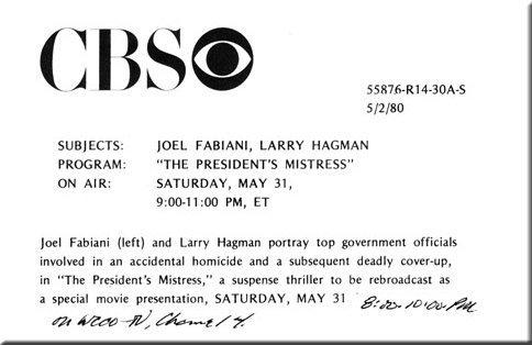 Joel Fabiani, Larry Hagman, The President's Mistress, 1978